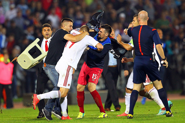 Сборной Албании присуждено техпоражение в матче с Сербией