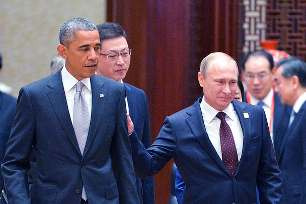 Путин и Обама побеседовали «на ногах»