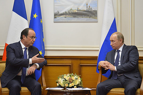 Путин не стал поднимать тему поставок «Мистралей» в беседе с Олландом