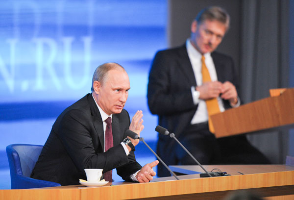 Песков: Путин не планирует заявлений по ситуации на рынках