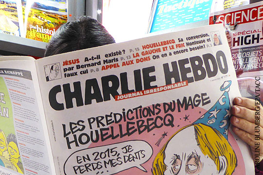 На первую полосу Charlie Hebdo поместили карикатуру на Мухаммеда