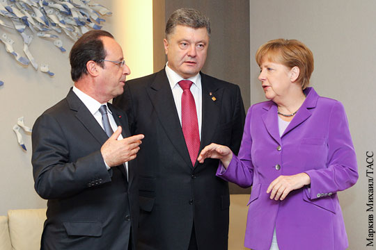Порошенко, Меркель и Олланд обсудили встречу контактной группы по Украине