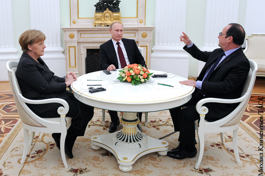 Песков подвел итоги переговоров Путина с Меркель и Олландом