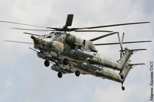 Ударные вертолеты подняты в воздух в рамках военных учений на юге России