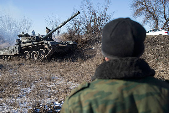 Басурин: Ополченцы захватили в Дебальцево 265 единиц украинской военной техники