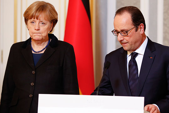 Меркель и Олланд отреагировали на убийство Немцова