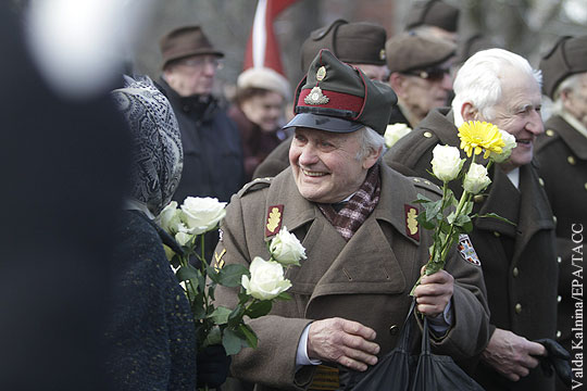 Шествие ветеранов легиона «Ваффен СС» прошло в центре Риги