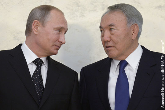 Назарбаев рассказал Путину о «больших испытаниях» в связи с ценами на нефть