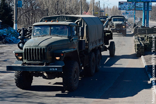 Грузовик c украинскими военными взорвался в Луганской области