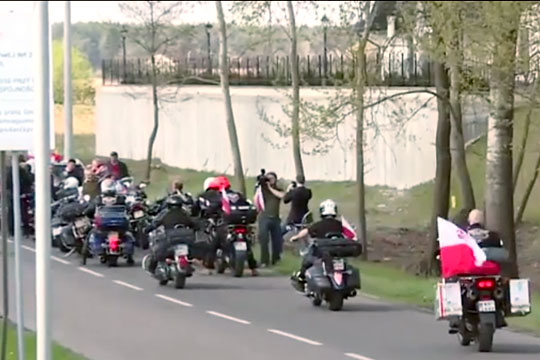 Польские мотоциклисты в поддержку «Ночных волков» заблокировали погранпереход