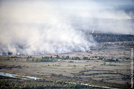Из-за пожара в районе ЧАЭС силы МЧС пяти областей России привели в повышенную готовность