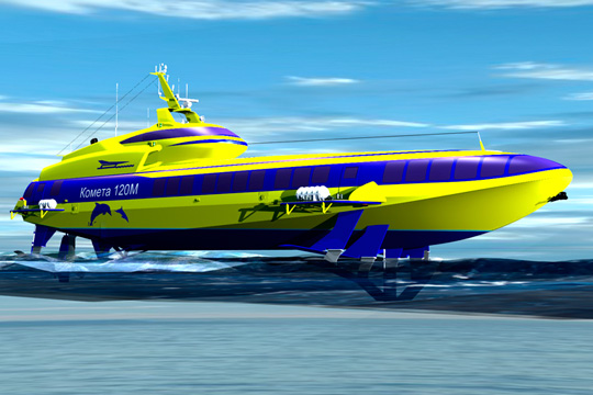 Строительство судна на подводных крыльях нового поколения в России почти завершено