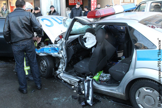 Полицейские на Рублевке устроили ДТП во время погони