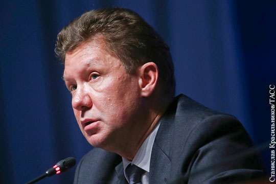 Миллер: Газпром не будет менять формулу цены на газ для Украины до конца 2019 года