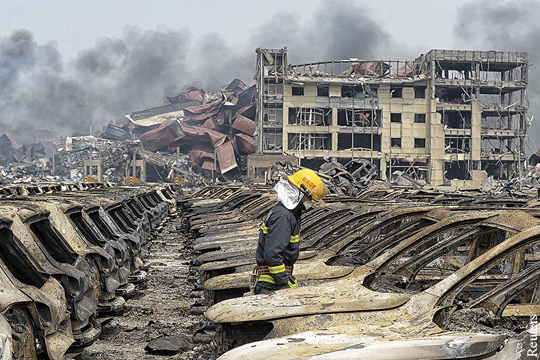 На складах токсичных веществ в Китае прогремели взрывы