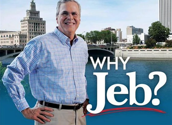 У Джеба Буша на предвыборном фото заметили «руку темнокожего»