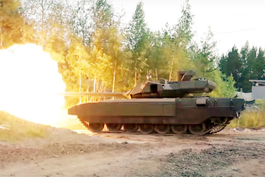Обнародовано видео стрельбы из танка «Армата»