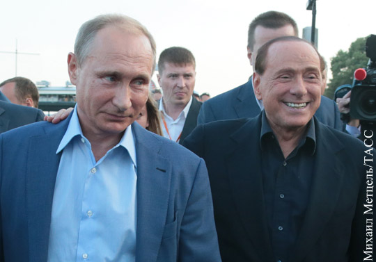 Киев осудил поездку Путина и Берлускони в Крым