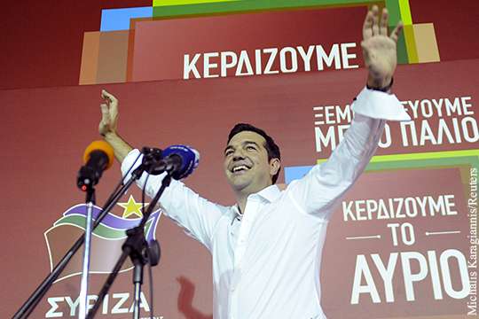 Ципрас объявил о победе своей партии на парламентских выборах в Греции