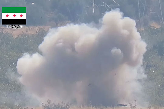 Боевики обнародовали видео уничтожения танков сирийской армии из ПТРК