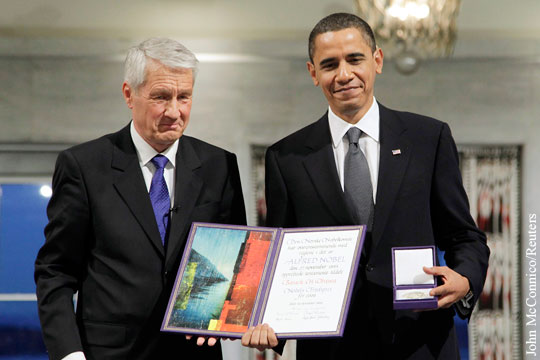 Обаму призвали отказаться от Нобелевской премии мира
