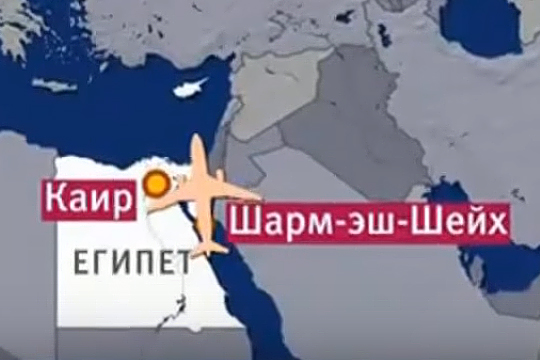 Разбившийся в Египте российский самолет падал вертикально