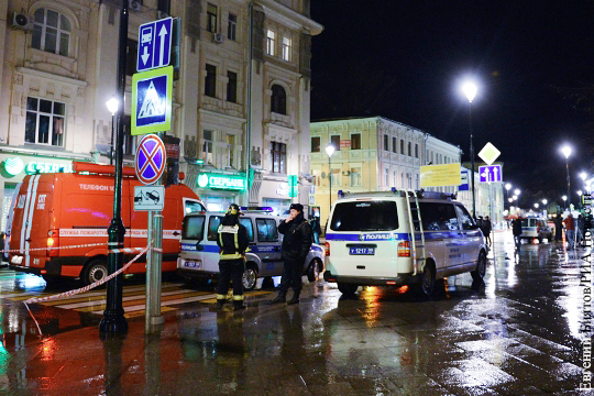 В результате взрыва в центре Москвы пострадали четыре человека