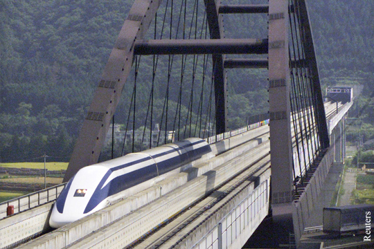 Япония начала строительство первой станции для поездов на магнитной подушке