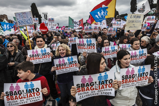В Риме прошла миллионная демонстрация против гей-браков