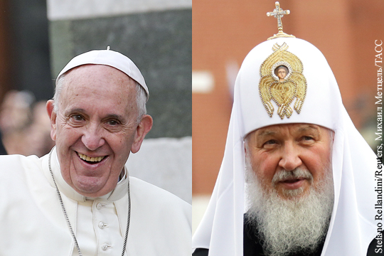 Назначена встреча патриарха Кирилла и Папы Римского