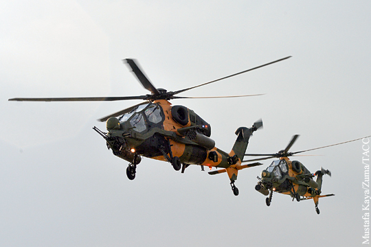Боевые вертолеты Турции нанесли удар по курдским активистам