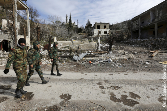 Сирийская армия установила контроль над ключевым пунктом на пути к Алеппо