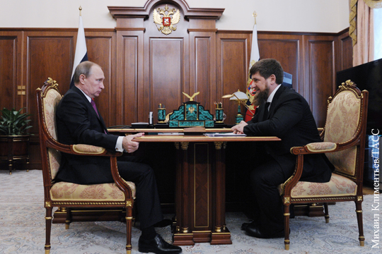 Путин подписал указ о назначении Кадырова и. о. главы Чечни