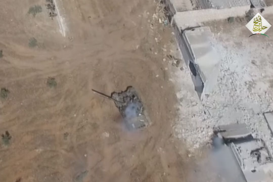Боевики в Сирии подбили танк Т-90А (видео)