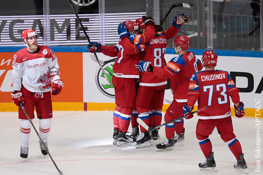 Сборная России по хоккею забросила Дании 10 шайб