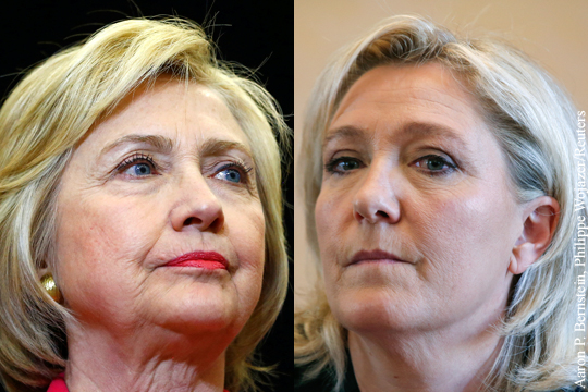 Ле Пен: Клинтон является опасным для Франции кандидатом в президенты США