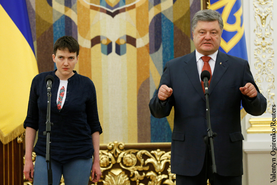 Порошенко пообещал вернуть вслед за Савченко Крым и Донбасс