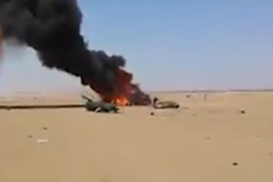 В Сети появились фото и видео с места падения российского вертолета в Сирии