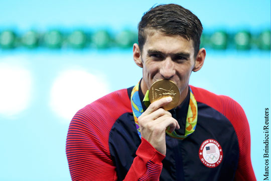 Пловец Фелпс записал на свой счет 21-е олимпийское золото