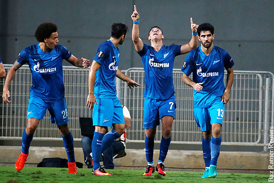 «Зенит» выиграл матч Лиги Европы, уступая 0:3