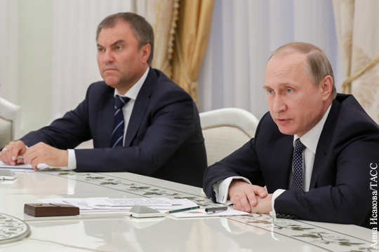 Путин предложил кандидатуру Володина на должность спикера Госдумы