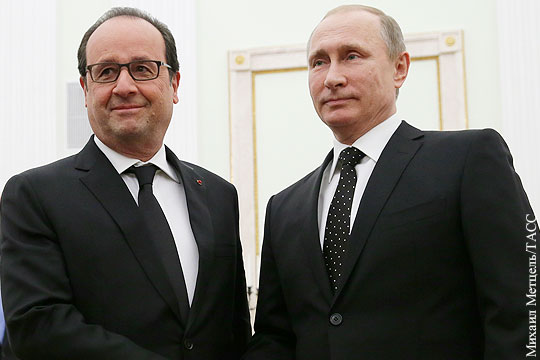 Песков прокомментировал «сомнения» Олланда относительно визита Путина во Францию