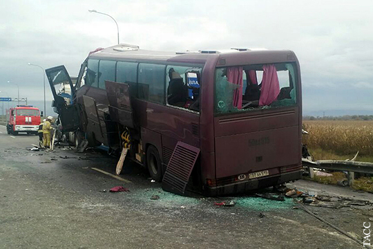 В катастрофе автобуса под Бесланом винят уснувшего водителя