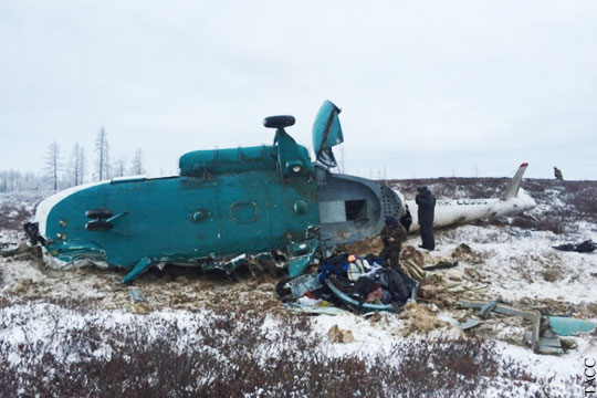 Ми-8 в ЯНАО мог упасть из-за обледеневших лопастей