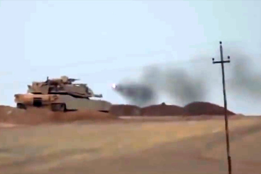 Опубликовано видео уничтожения «Абрамса» ракетой под Мосулом