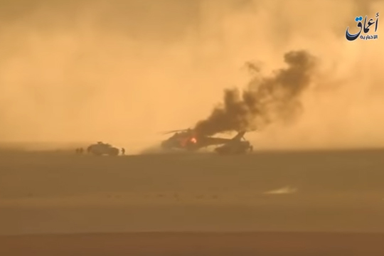 Опубликовано видео уничтожения российского вертолета в Сирии