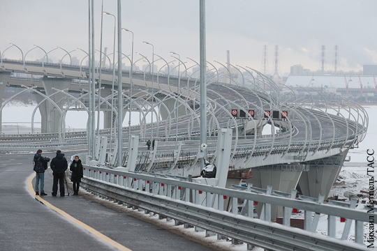 Путин открыл участок автомагистрали «Западный скоростной диаметр» в Петербурге