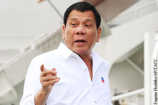 Названы сроки возможного визита президента Филиппин в Россию
