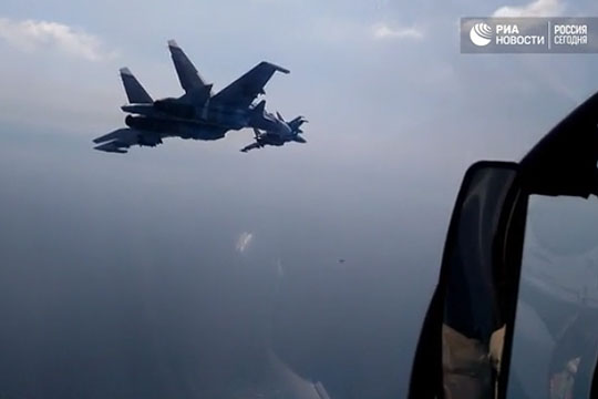 Опубликовано видео полетов новейших Су-30СМ в Крыму