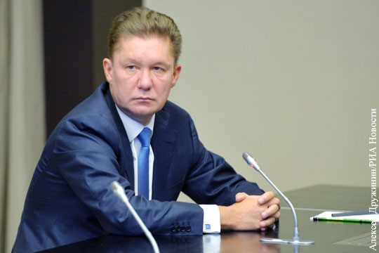 Миллер: Газпром ограничит поставки при отборе газа Украиной